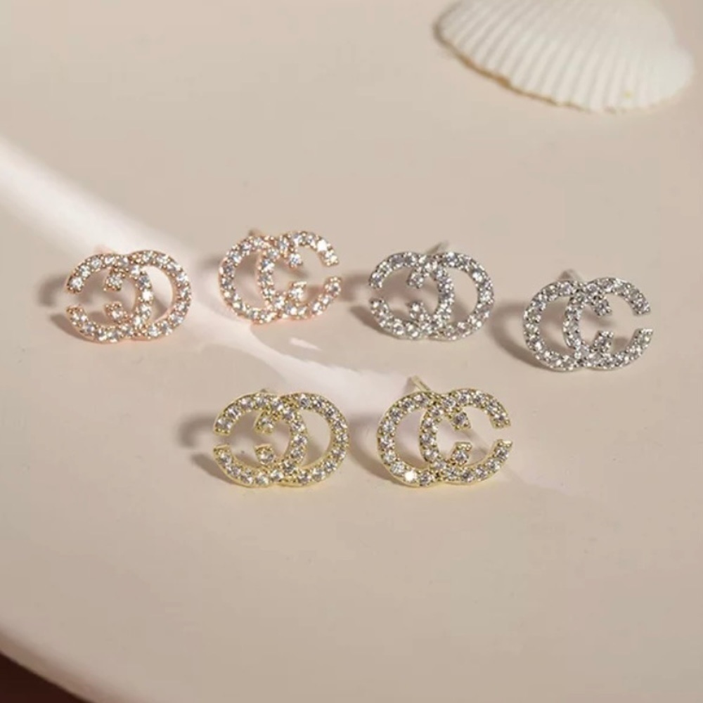 Cc Zircon Crystal Earrings - Picture 3 of 12